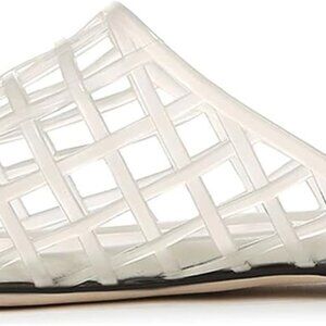 Women’s Clear Jelly Flats Waterproof Mesh Slip-On Shoes for Beach Pool Summer